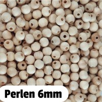 Holzperlen 6mm roh39